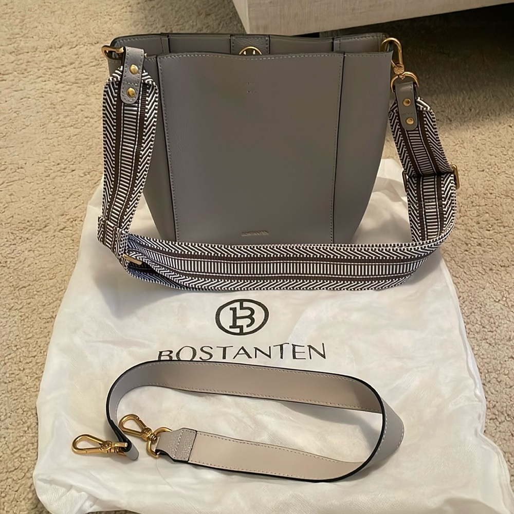 Bostanten Leather Bag - Grey